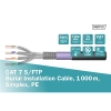 Kabel instalacyjny zewnętrzny suchy DIGITUS kat.7, S/FTP, AWG 23/1, PE/LSOH, 1000m, czarny-120504