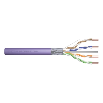 Kabel instalacyjny DIGITUS kat.6, F/UTP, Eca, AWG 23/1, LSOH, 100m, fioletowy