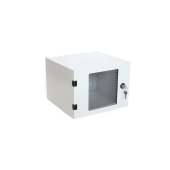 Szafa sieciowa wisząca 10" 4U rack 315x300, drzwi szyba, szary, niedzielona, złożona, 30kg