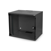 Szafa sieciowa wisząca 19" 7U rack 540x400, drzwi szyba, czarny, niedzielona, niezłożona, 60kg
