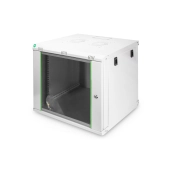 Szafa sieciowa wisząca DYNAmic 19" 9U rack 600x450, drzwi szyba, szary, niedzielona, złożona, 60kg