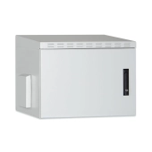 Szafa sieciowa wisząca 19" 9U rack 600x450, drzwi pełne, szary, niedzielona, złożona, IP55, 100kg