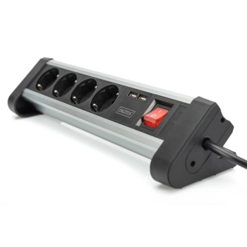 Listwa zasilająca biurowa 45° 4 gniazda 2x USB (5 V/ 2 A) z możliwością obrotu o 290°-121300