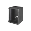 Szafa sieciowa wisząca 10" 9U, SOHO PRO 460 x 315 x 300 mm, drzwi szyba, czarny, niezłożona, 30kg