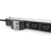 Listwa zasilająca PDU 0U, wtyk IEC 60309 32A/250V, gniazda 24xC13 10A,4xC19 16A, 2x zabezp. 16A-122436