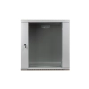 Szafa sieciowa wisząca 19" 12U rack 600x450, drzwi szyba, szary, niedzielona, niezłożona, 60kg