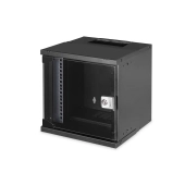 Szafa sieciowa wisząca 10" 6U, SOHO PRO 325 x 315 x 300 mm, drzwi szyba, czarny, niezłożona, 30kg