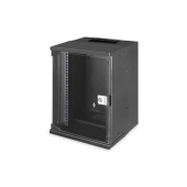 Szafa sieciowa wisząca 10" 9U, SOHO PRO 460 x 315 x 300 mm, drzwi szyba, czarny, niezłożona, 30kg