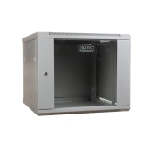 Szafa sieciowa wisząca 19" 9U rack 600x600, drzwi szyba, szary, niedzielona, niezłożona, 60kg