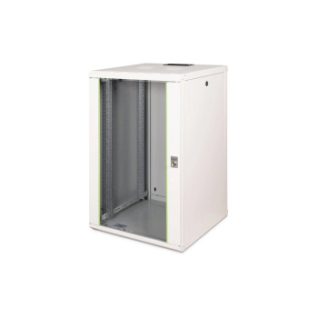 Szafa sieciowa wisząca Unique 19" 20U rack 600x600, drzwi szyba, szary, niedzielona, złożona, 100kg