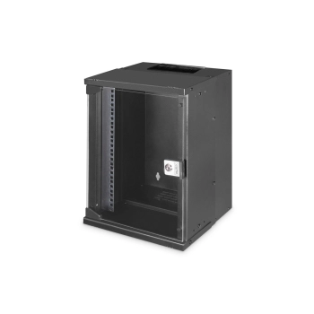 Szafa sieciowa wisząca 10" 9U, SOHO PRO 460 x 315 x 300 mm, drzwi szyba, czarny, niezłożona, 30kg