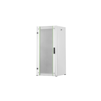 Szafa sieciowa stojąca Hyper Pro 19" 26U rack 600x600, drzwi przód szyba, szary, 1000kg