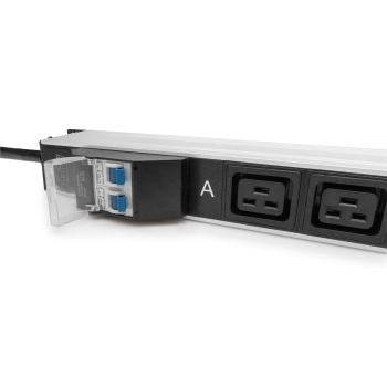 Listwa zasilająca PDU 0U, wtyk IEC 60309 32A/250V, gniazda 24xC13 10A,4xC19 16A, 2x zabezp. 16A-122437