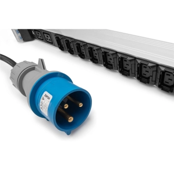 Listwa zasilająca PDU 0U, wtyk IEC 60309 32A/250V, gniazda 24xC13 10A,4xC19 16A, 2x zabezp. 16A-122438