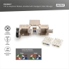 Moduł (gniazdo) keystone RJ45 (8P8C) kat.6A, STP,ekranowany, beznarzędziowy, stalowy, opaska czarna-129326