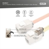 Moduł (gniazdo) keystone RJ45 (8P8C) kat.6A, STP,ekranowany, beznarzędziowy, stalowy, opaska czarna-129327