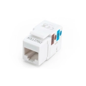 Moduł (gniazdo) keystone RJ45 (8P8C) kat.5e, UTP, nieekranowany, narzędziowy, biały