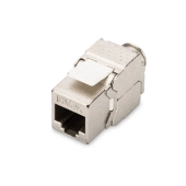 Moduł (gniazdo) keystone RJ45 (8P8C) kat.5e, STP, ekranowany, beznarzędziowy, stalowy