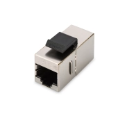 Adapter/łącznik (gniazdo RJ45 - gniazdo RJ45) kat. 5e, STP, ekranowany, stalowy
