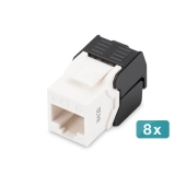 CAT 6 Keystone Jack, unshielded, RJ45 to LSA