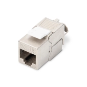 Moduł (gniazdo) keystone RJ45 (8P8C) kat.6A, STP, ekranowany, beznarzędziowy, stalowy