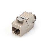 Moduł (gniazdo) keystone RJ45 (8P8C) kat.6A, STP,ekranowany, beznarzędziowy, stalowy, 24szt