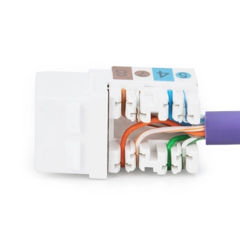 Moduł (gniazdo) keystone RJ45 (8P8C) kat.6, UTP, nieekranowany, narzędziowy, biały-129290