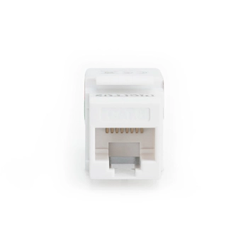 Moduł (gniazdo) keystone RJ45 (8P8C) kat.6, UTP, nieekranowany, narzędziowy, biały-129292