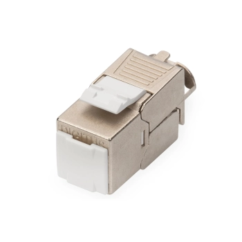 Moduł (gniazdo) keystone RJ45 (8P8C) kat.6A, STP, ekranowany, beznarzędziowy, stalowy, 24szt-129317