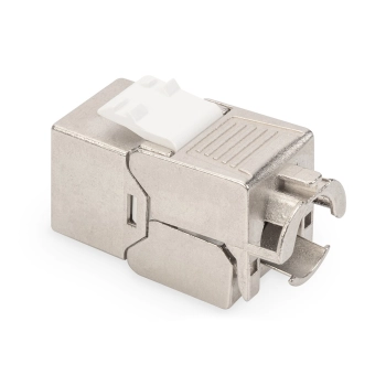 Moduł (gniazdo) keystone RJ45 (8P8C) kat.6A, STP, ekranowany, beznarzędziowy, stalowy, 24szt-129318