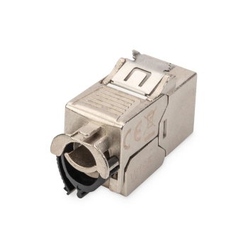 Moduł (gniazdo) keystone RJ45 (8P8C) kat.6A, STP,ekranowany, beznarzędziowy, stalowy, 24szt-129336