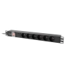 LISTWA ZASILAJĄCA RACK PDU 19" LANBERG 1U 10A 6X 230V PL 2M CZARNA C14